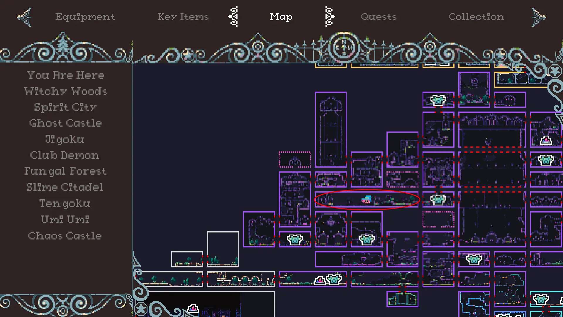 Elf Merchant Location 3: Rose Garden - Ghost Castle Map