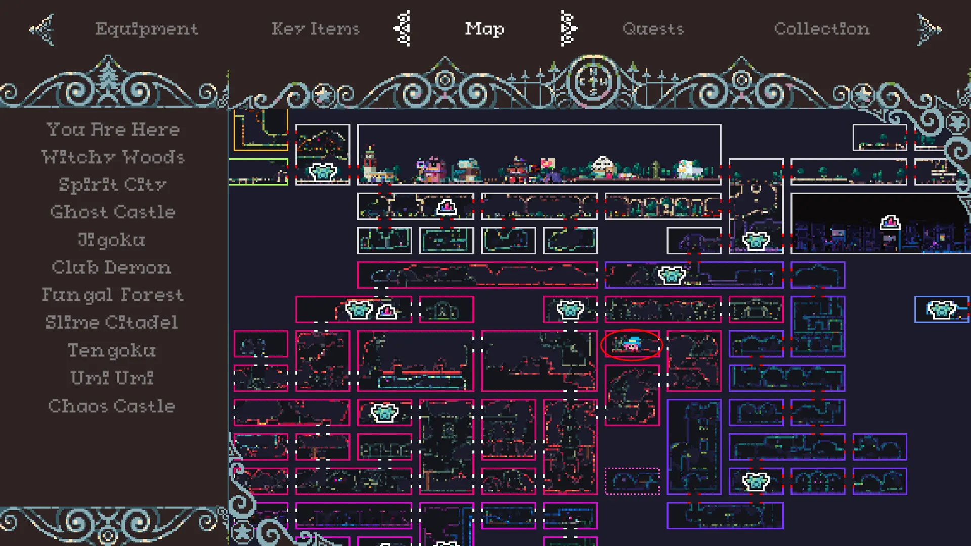 Elf Merchant Location 4: Outskirts of Jigoku - Jigoku Map