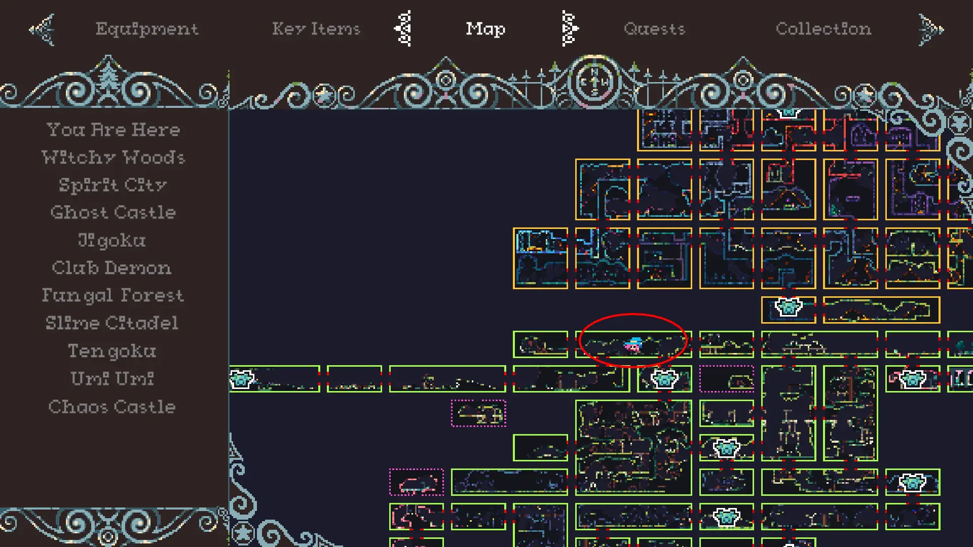 Girl Gacha Machine Locations in Witchy Woods Map