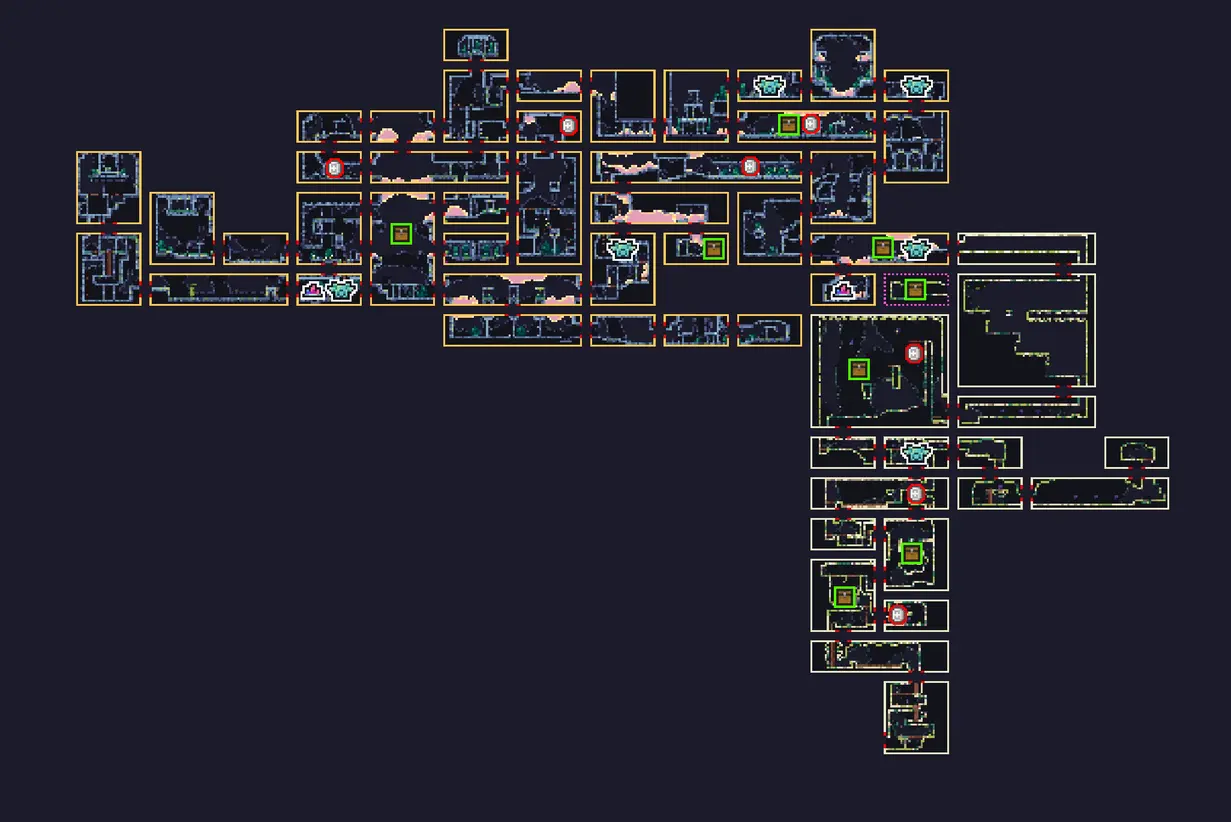 Tengoku map all item locations