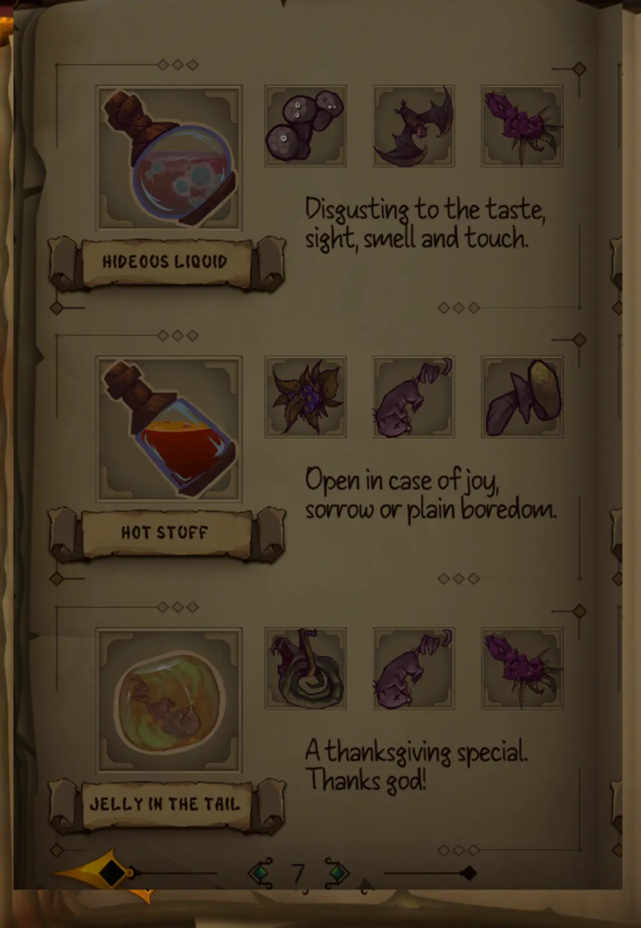 All Potions Recipe