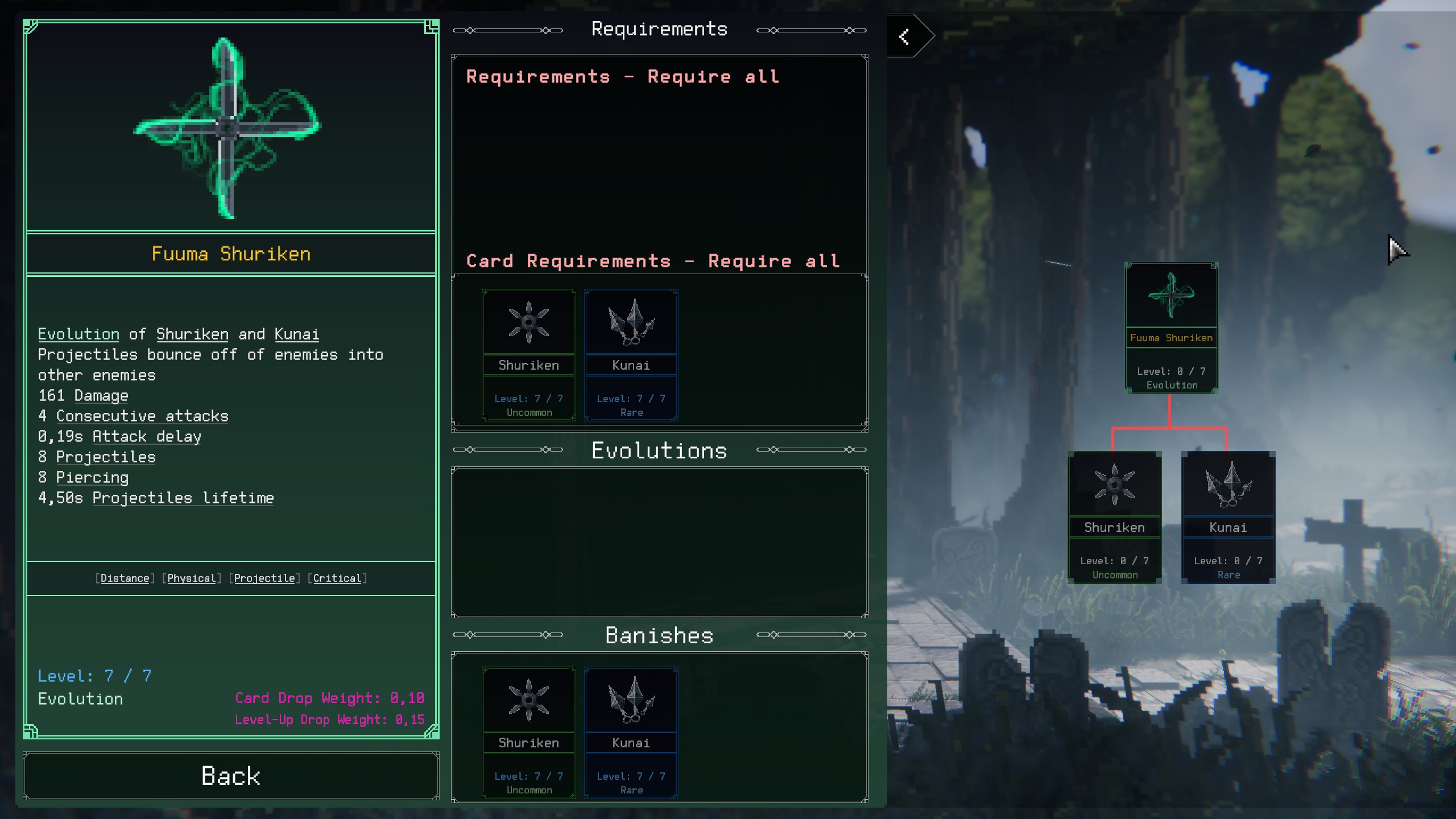 Weapon Evolutions in Rogue Genesia