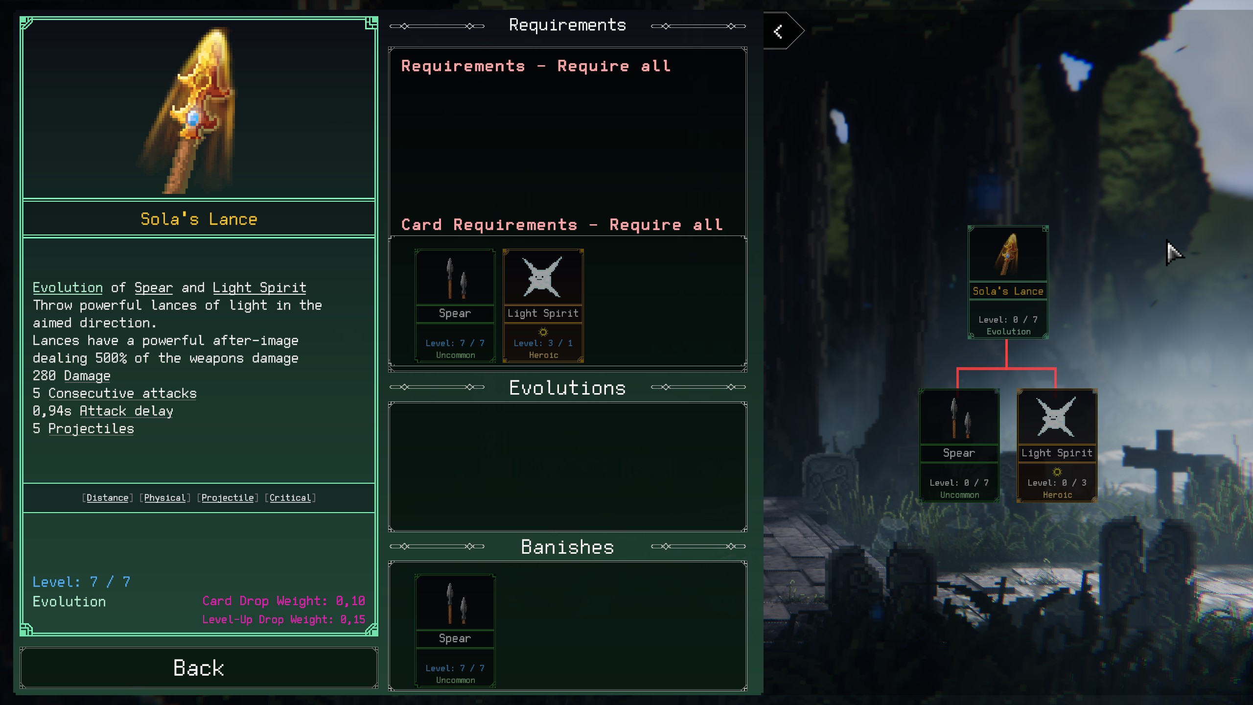 Weapon Evolutions in Rogue Genesia