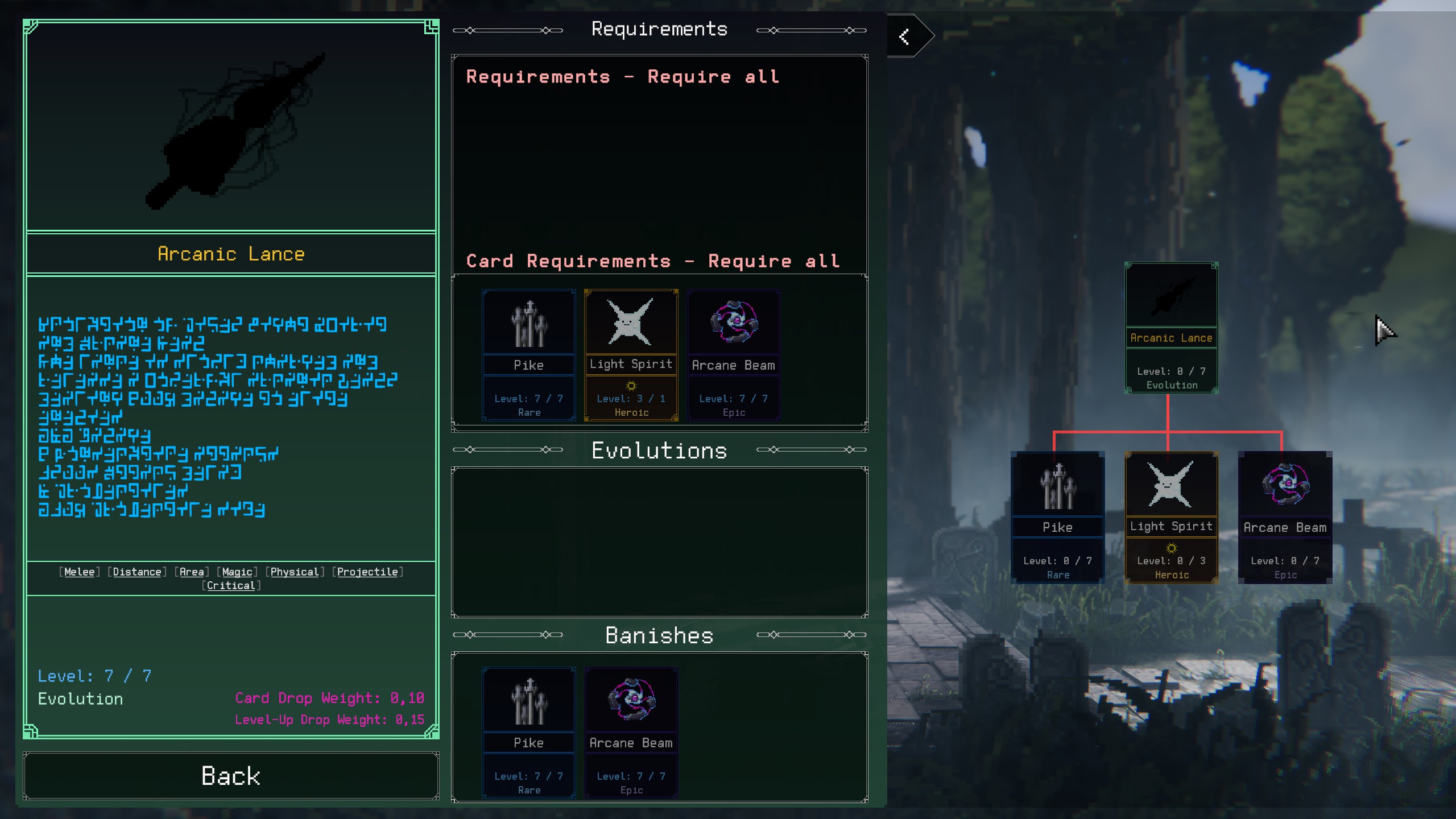 Weapon Evolutions in Rogue Genesia