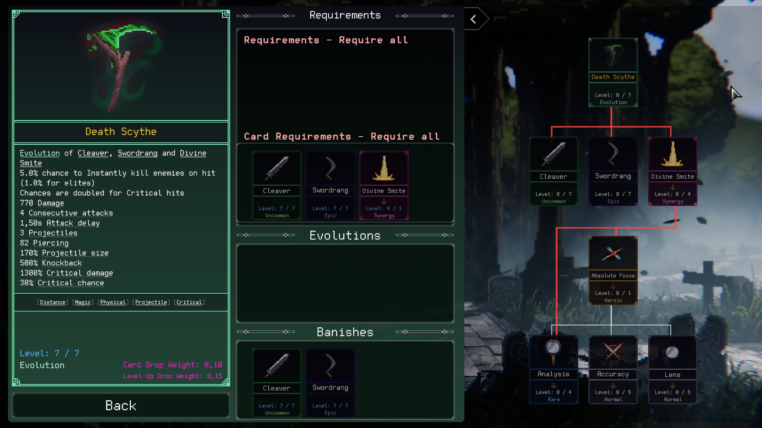 Weapon Evolutions in Rogue Genesia