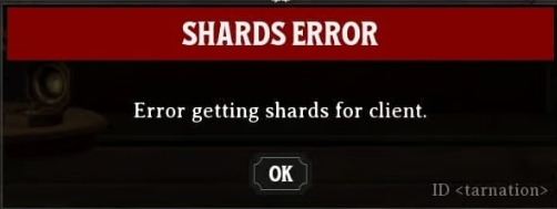 Nightingale Shards Error FIX