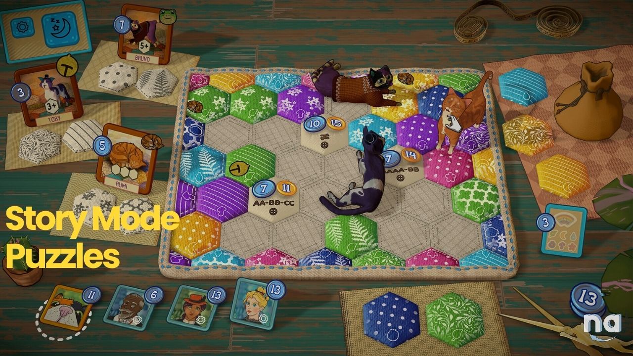 Quilts and Cats of Calico Story Mode Puzzles