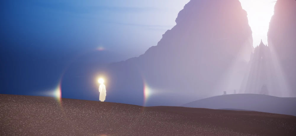 Winged Lights in Sand Dunes