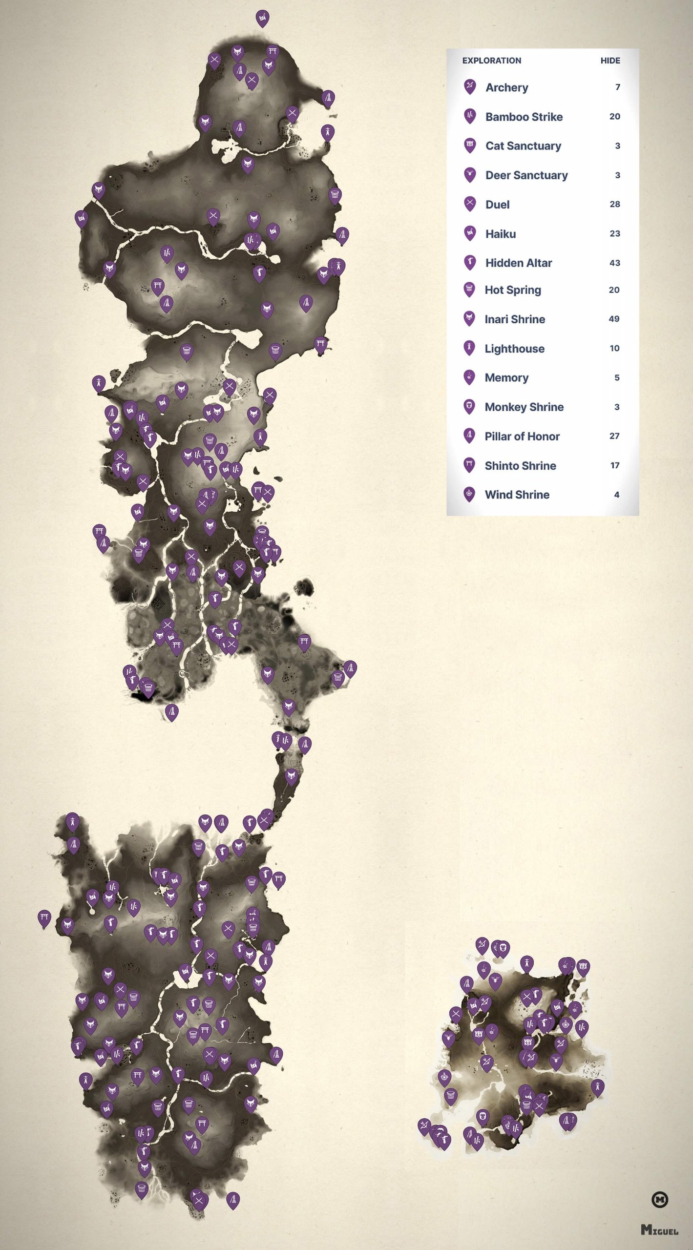 Map with all Locations